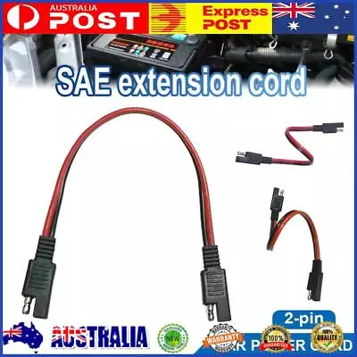 2 Pin SAE Power Auto Extension Cord Cable 14AWG Plug Wire Cable Connector 30cm • $9.09