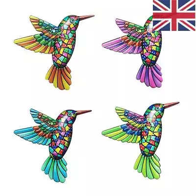 4X Metal Bird Wall Art Sculpture Outdoor Hanging Ornament For Garden/Home Decor • £9.14