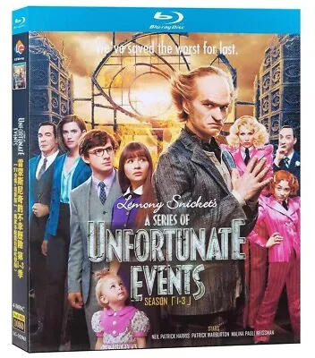 A Series Of Unfortunate Events Season 1-3 TV Series +Movie 4 Disc Blu-ray BD DVD • $29.79