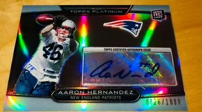 Aaron Hernandez 2010 Topps Platinum Serially Numbered Signed Rookie Card RC Auto • $349.99