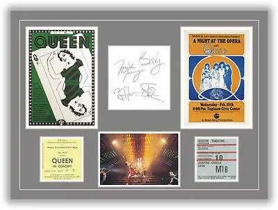 Queen Autographs Tickets Concert Posters Memorabilia Poster Brian May UNFRAMED • $9.88