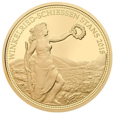 Switzerland 2018 Stans Shooting Festival 500 Swiss Francs Thaler Gold Proof • $1999.95