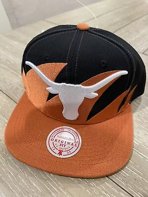 Mitchell & Ness Texas Longhorns Sharktooth Snapback Hat New W/o Tag • $22