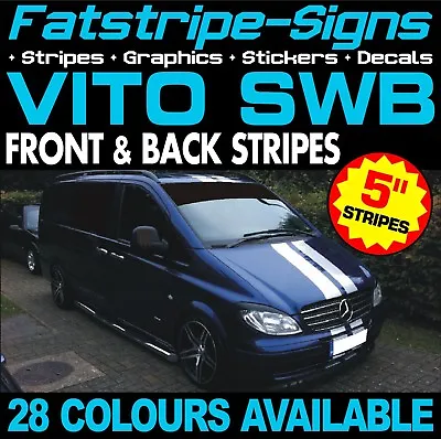To Fit MERCEDES VITO SWB COMPACT STRIPES GRAPHICS STICKERS DECALS CAMPER VAN • $37.32
