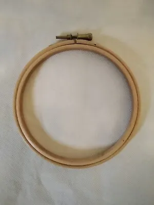 Vintage Wooden Embroidery Hoop 16 Cm Cross Stitch Crafts • £8