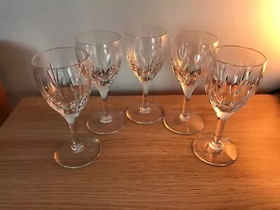 Set Of 5 Crystal (Possibly Edinburgh) Sherry/Cordial/Liqueur/Shot Glasses • £12