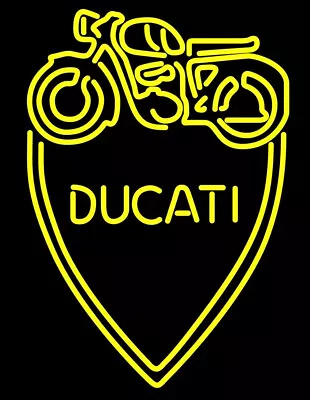 10  Vivid Ducati Garage Motorcycles Neon Sign Light Lamp Beer Bar Wall Decor • $84.99