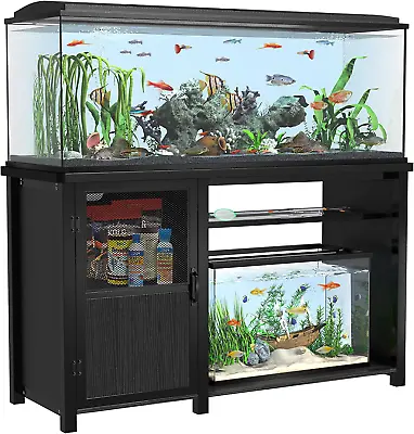 55-75 Gallon Fish Tank Stand Heavy Duty Metal Aquarium Stand With Cabinet For Fi • $239.99