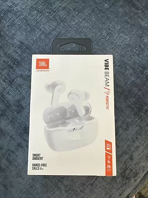 JBL Vibe Beam True Wireless In-Ear Headphones - White (JBLVBEAMWHTAM) • $34.99