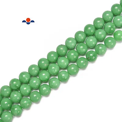 Natural Dark Green Moonstone Smooth Round Beads 6mm 8mm 10mm 12mm 15.5'' Strand • $13.99
