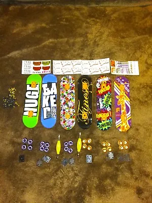 Rare 6 Baker & Finesse Tech Deck Hand Boards W/Wheels   Bolts Risers & Stickrs • $15