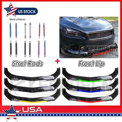 For Nissan Maxima SV SE S Front Bumper Lip Splitter Spoiler Body Kit Parts GLOSS • $79.55