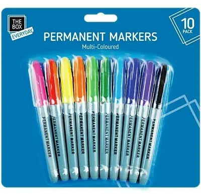 10 X Permanent Markers Pens Pack Assorted Multi Colour Sharpe Fine Point Tip UK • £2.99