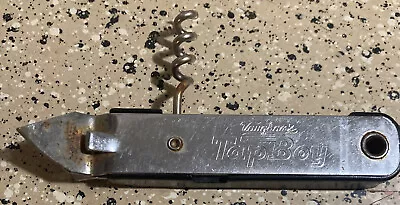 VTG Vaughan Tap Boy Bottle & Can Opener Corkscrew  Black Chicago 24 USA • $7.99