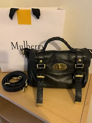 Mulberry Mini Alexa Black Leather Bag • £375