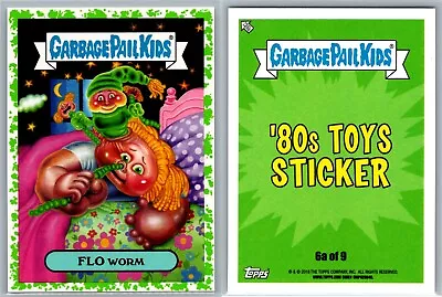 Flo Worm Glow Doll Garbage Pail Kids GPK Spoof Card 80s Toy Green Border • $10.77