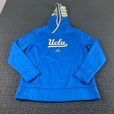 UCLA Bruins Adidas Hoodie Mens Medium Blue Pullover Sweatshirt Embroidered NCAA • $18.74