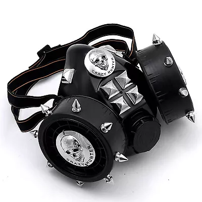£20.30 • Buy Fashion Retro Rivets Gas Mask Spikes Respirator Cyber Gothic Steampunk Halloween