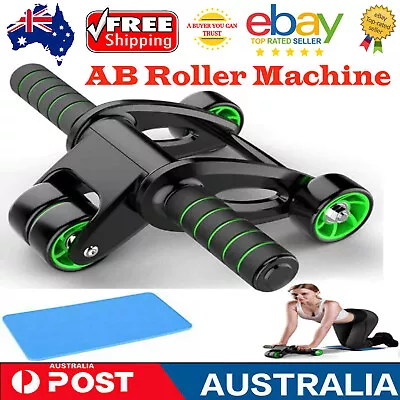 4-Wheel Abdominal Exercise Roller Abs Ab Body Fitness Strength Training Abs Gym • $38.99