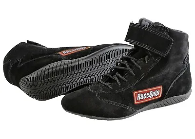 RaceQuip 30300120 Size 12 Mid-Top SFI Racing Driving Shoes Black Suede • $99.99