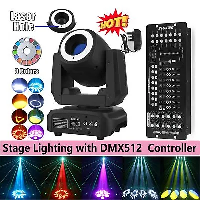 £79.99 • Buy 120W Moving Head LED Lights RGBW 8 Gobo Beam Stage Spot Laser Light Disco DMX