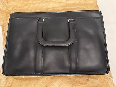 NWT Coach Vintage Embassy Briefcase Black Leather  -  Made In USA • $195