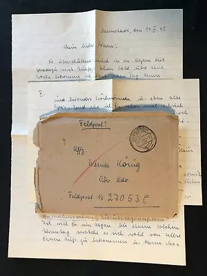 WW2 German Soldier's Field Posted Letter Home 1945 Dated Genuine • $10