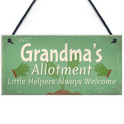 £3.99 • Buy Garden Sign Grandma's Allotment Shed SummerHouse Hanging Plaque Nan Nanny Gift