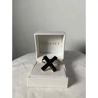 Versace Gold X Two-Finger Ring • $150