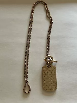 Michael Kors Dog Tag Toggle Necklace • $100