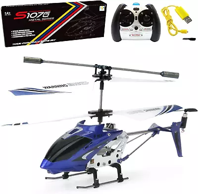 Cheerwing S107/S107G Phantom 3CH 3.5 Channel Mini RC Helicopter With Gyro Blue • $34.91