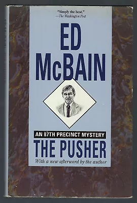 The Pusher By Ed McBain Signed - 87th Precinct - Armchair Detective Library 1991 • $25