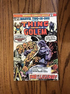 Marvel Comics Two In One #11 With The Thing And The Golem 1975 • $7.50