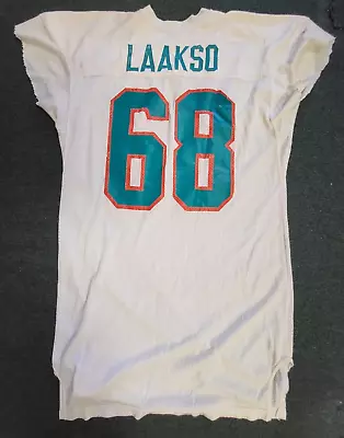 Vintage Eric Laakso #68 Miami Dolphins Practice Player Worn Official Jersey Rare • $499.99