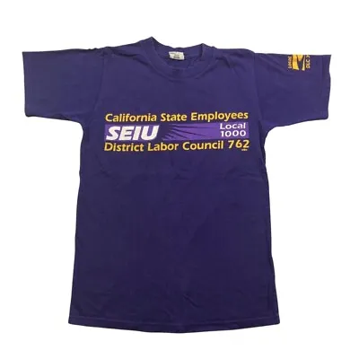 Vintage SEIU Union Labor Local 1000 Shirt Size Small District Labor Council 762 • $19.95