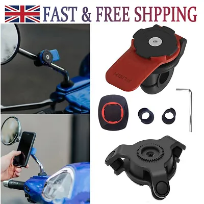 For Quad-Lock Bicycle Rear View Mirror Mount Cradle Cycling Phone Rack Holder • £9.28