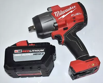 Milwaukee 2967-20 M18 FUEL 1/2  High Torque Impact Wrench With HD 12.0 Battery • $328