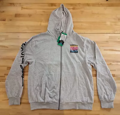 Maui And Sons Original Surf Co. Full Zip Graphic Hoodie Sweatshirt Gray XL • $26.99