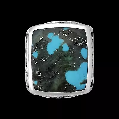 Mountain Ring 925 Sterling Silver Ring Morenci Turquoise Size 8 Ring • $157.50