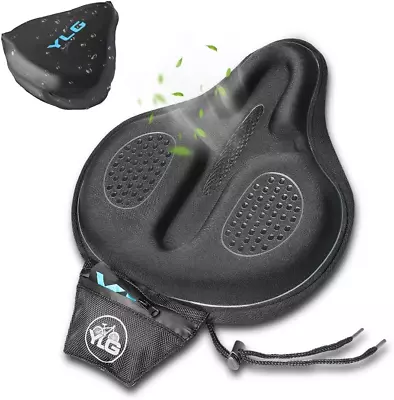Black Memory Foam Bike Seat Cover Elastic And Soft Design Providing Comfort Fo • $38.99