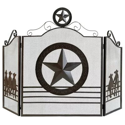 Texas Lone Star Three Panel Fireplace Screen • $94.40