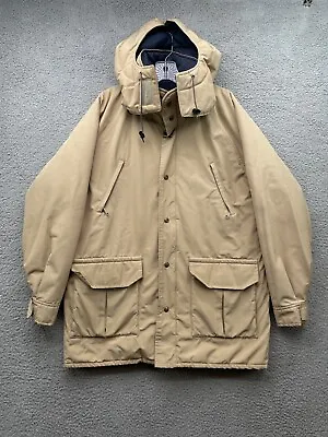 Vintage LL Bean Maine Wardens Parka Jacket Mens L Brown Goretex Gorpcore USA • $51