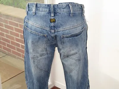 Mens Original G-Star W30 L32 Jeans Blue Denim 5620 3D LOOSE 30R • £25