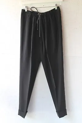 ALEXANDER WANG Black Drawstring Jogger Tapered Stylish Pants Sz 6 AUS 10 • $20