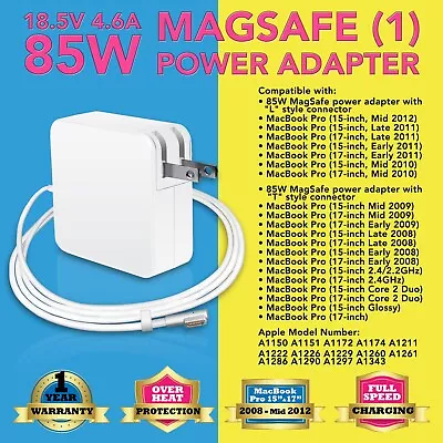 85W Power Adapter Charger For Apple MacBook Pro 13  15  17  2007 2008 2009 2010 • $14.98