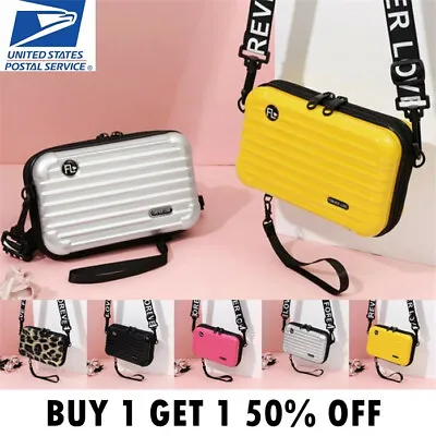 Womens Cross Body Mini Bag Phone Bag Luggage Style Purse Clutch • $12.88