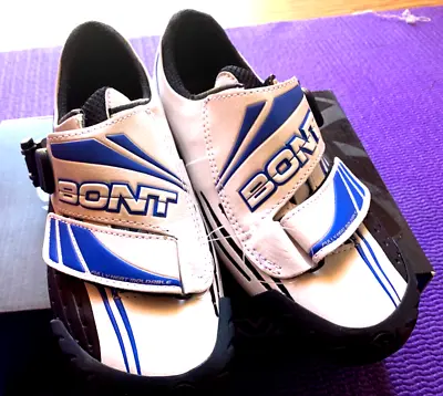 Bont A-3 Road Cycling Shoes White / Blue  Mens Size US 5 - EU 38 - New In Box • $89.99