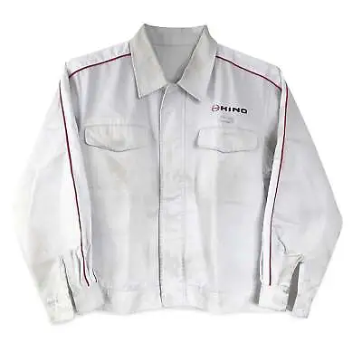 Retro Japan JDM Hino Toyota Motors Staff Uniform Jacket Light Grey • $87.95
