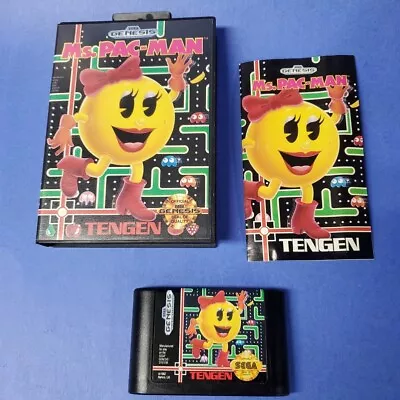 Ms. Pac-Man Sega Genesis 1991 CIB Authentic  Clean And Tested • $17.49