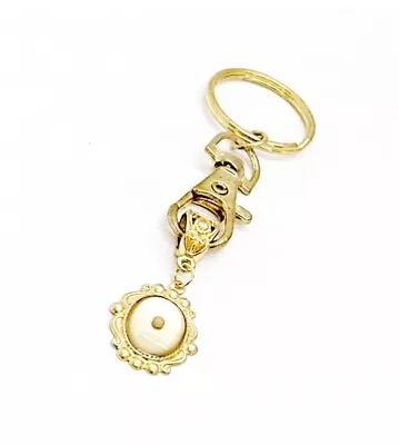 Goldtone Oval Mustard Seed Keychain Mustard Seed Gift Mustard Seed Oval Charm • $12.95